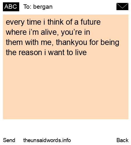 unsent message to bergan