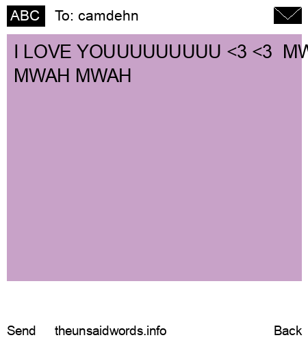 unsent message to camdehn