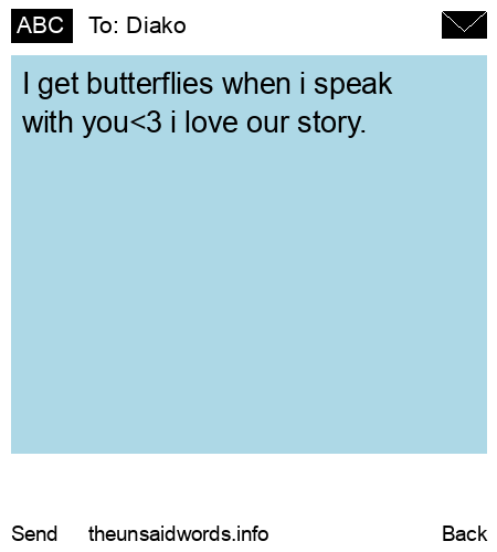 unsent message to Diako