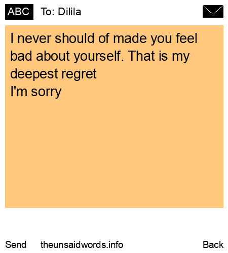 unsent message to Dilila