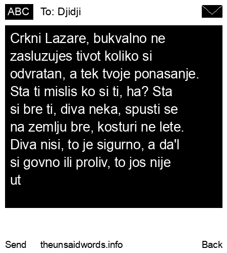 unsent message to Djidji
