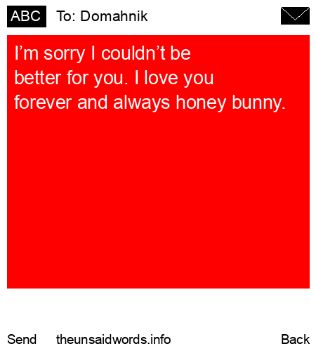 unsent message to Domahnik 