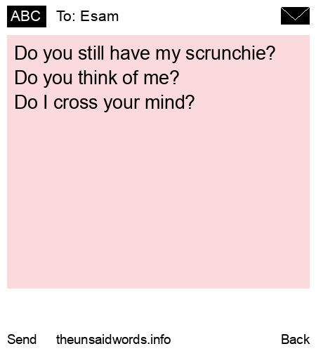 unsent message to Esam