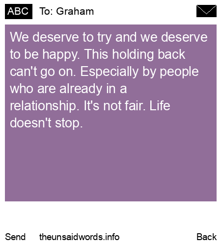 unsent message to Graham