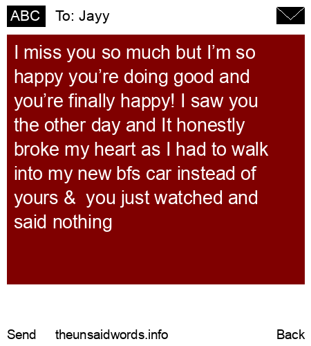 unsent message to Jayy