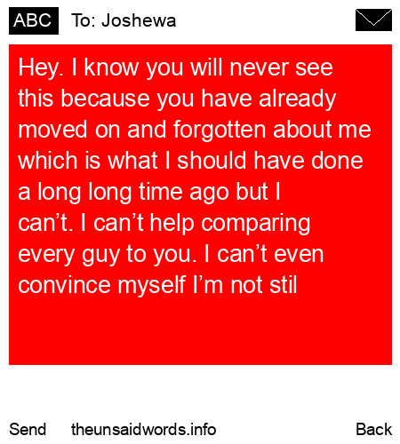 unsent message to Joshewa
