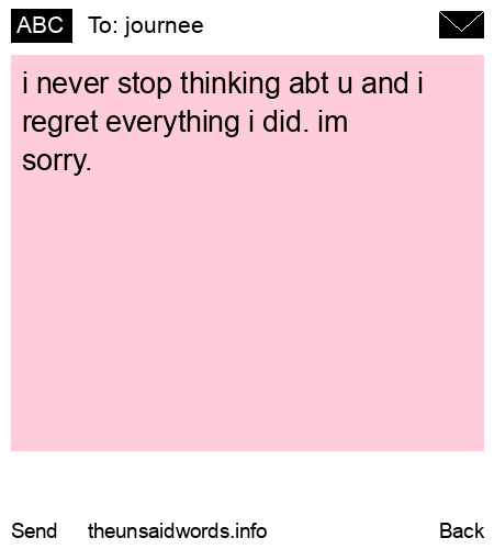 unsent message to journee
