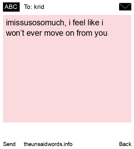 unsent message to krid