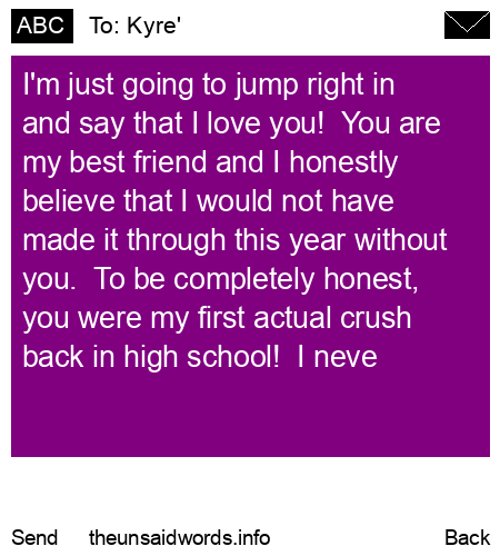 unsent message to Kyre'