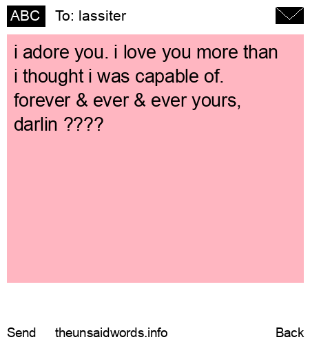 unsent message to lassiter