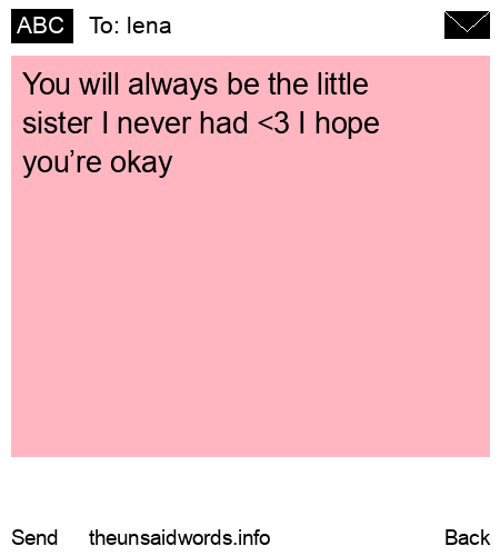 unsent message to lena