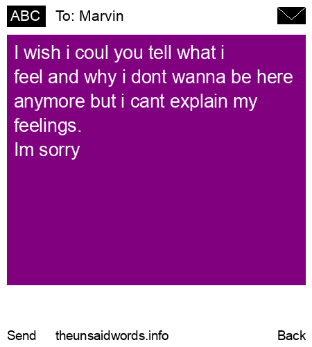 unsent message to Marvin