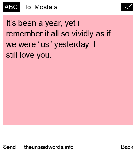 unsent message to Mostafa 