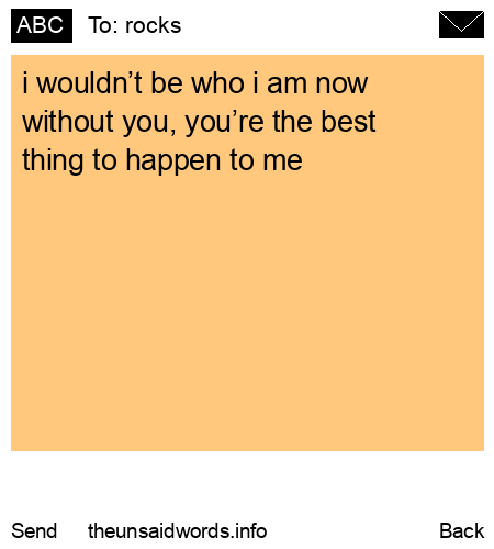unsent message to rocks