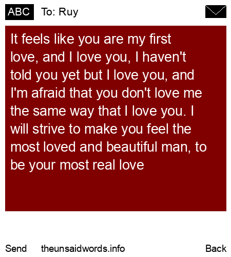 unsent message to Ruy