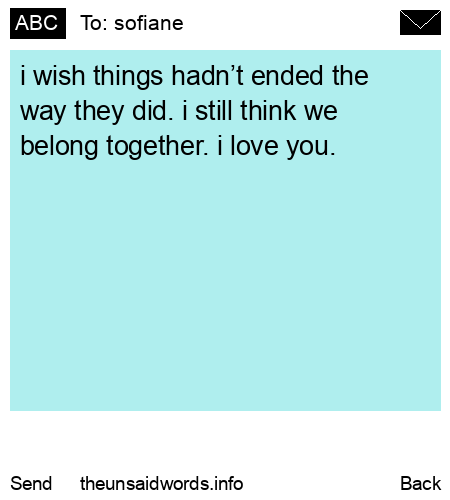 unsent message to sofiane