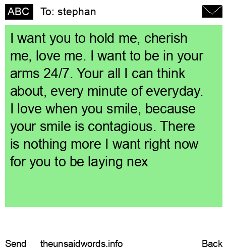unsent message to stephan