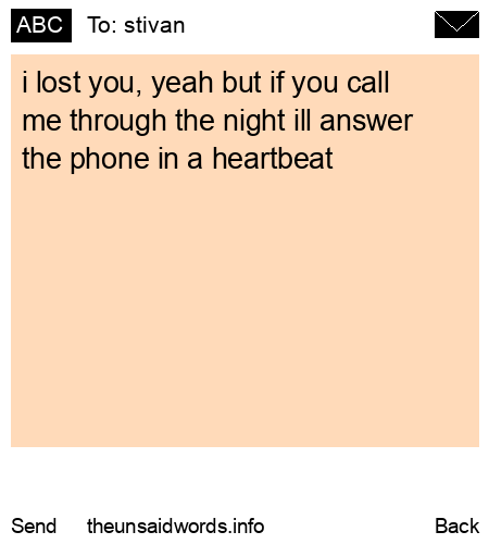 unsent message to stivan