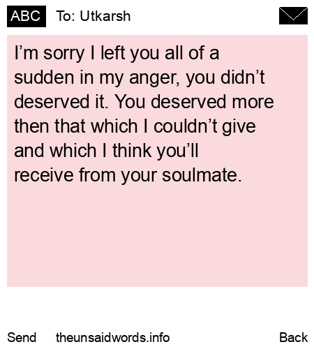 unsent message to Utkarsh