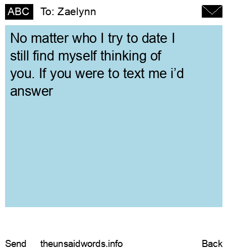 unsent message to Zaelynn