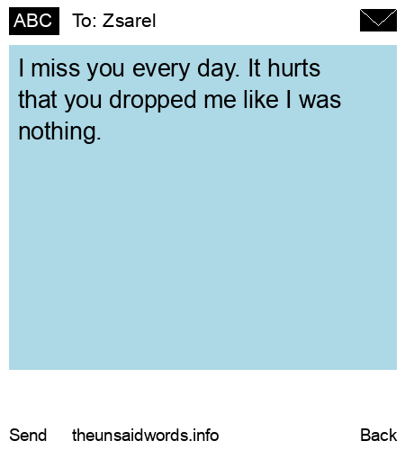 unsent message to Zsarel