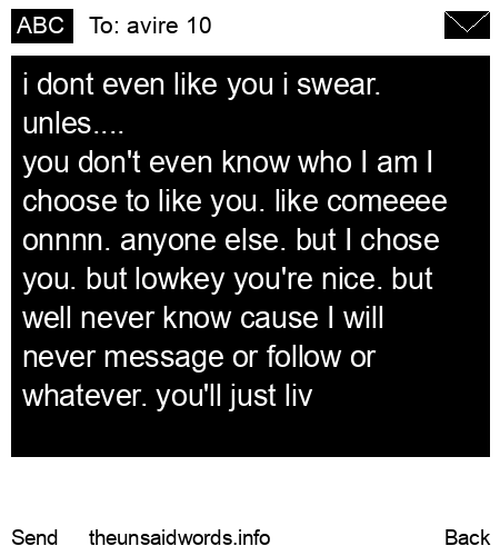 unsent message to avire 10
