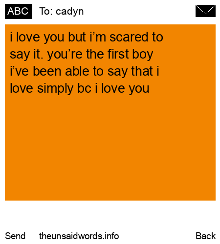 unsent message to cadyn