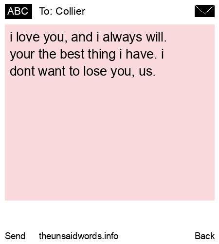 unsent message to Collier
