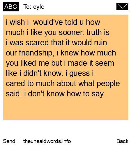 unsent message to cyle