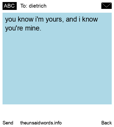 unsent message to dietrich