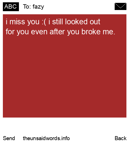 unsent message to fazy