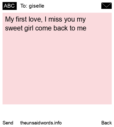 unsent message to giselle