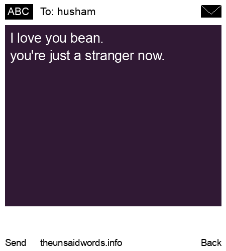 unsent message to husham 