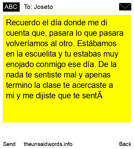 unsent message to Joseto