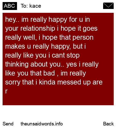 unsent message to kace