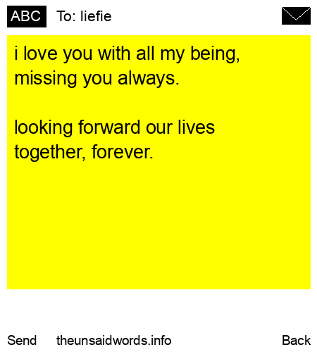 unsent message to liefie