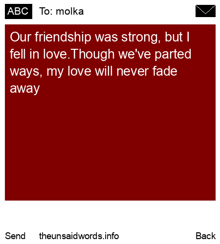 unsent message to molka
