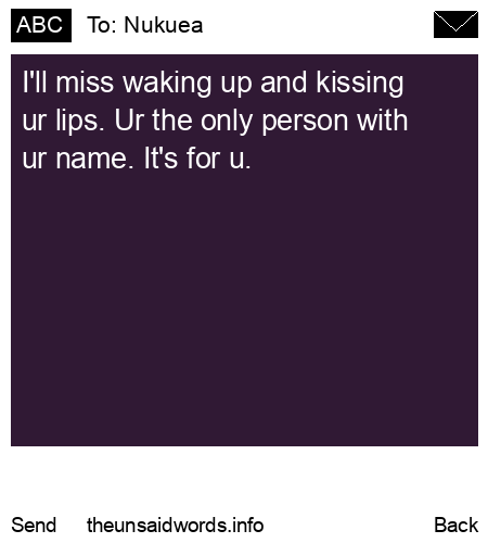 unsent message to Nukuea