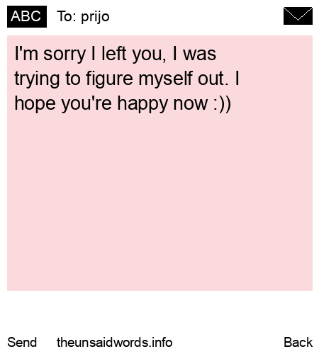unsent message to prijo