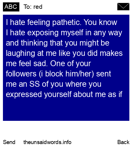 unsent message to red