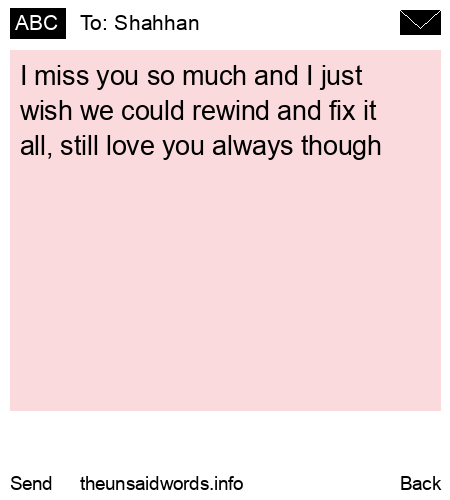 unsent message to Shahhan