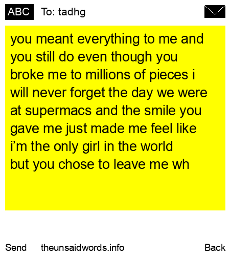 unsent message to tadhg