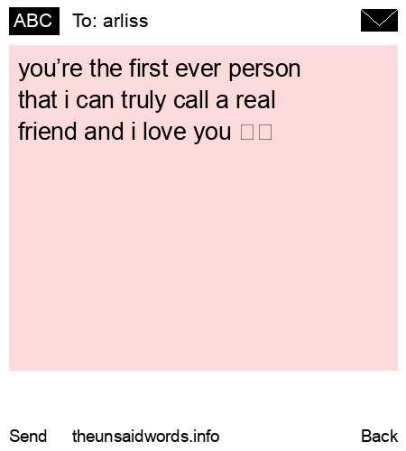 unsent message to arliss