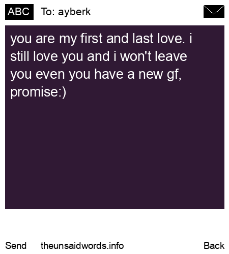 unsent message to ayberk