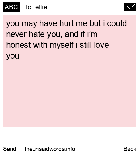 unsent message to ellie