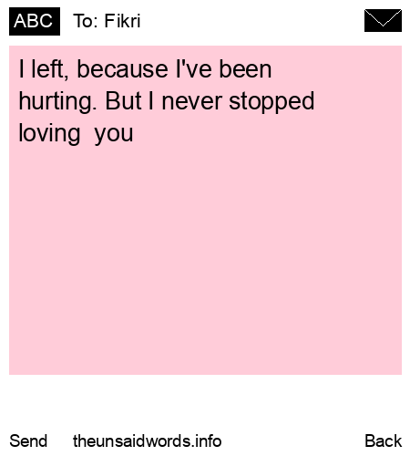 unsent message to Fikri