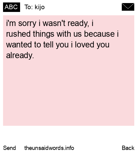 unsent message to kijo
