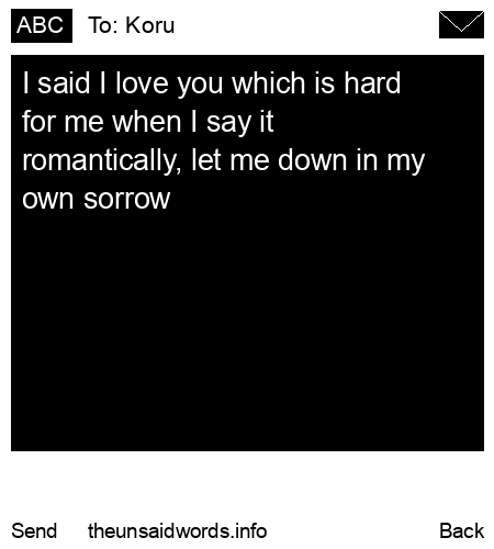 unsent message to Koru
