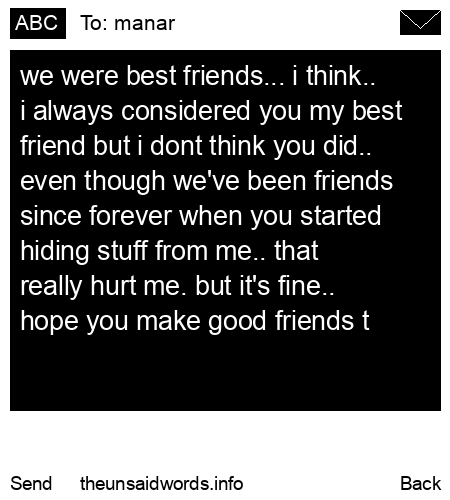 unsent message to manar