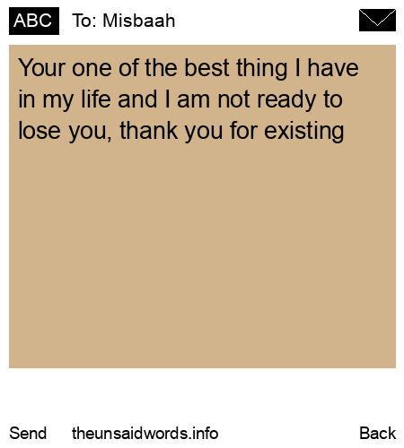 unsent message to Misbaah 